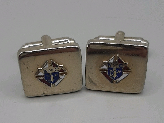 Vintage Knights of Columbus Cufflinks .70" x .50"