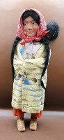 Spooky Indigenous Doll Circa 1920s to 1930s 11.75"