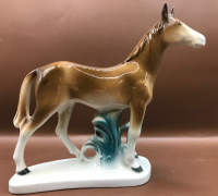 Vintage German Porcelain Horse Figurine 7 inches tall
