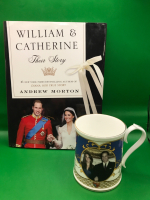 William & Catharine Their Story HC Book 8 x 10 in & Aynsley Prince William & Catherine Middleton Ap 29th 2011 Marrage Mug 4 inch tall