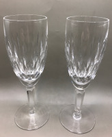 2 Waterford Crystal Noreen Champagne Flute 7.5 inch tall