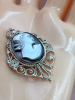 Sterling Filagree & Shell Cameo Pendant - 2