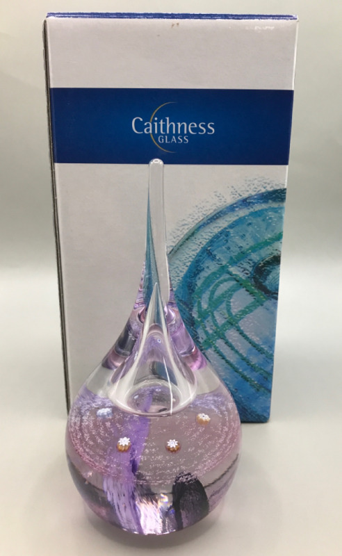 Caithness Glass Violet Ringstand Hand Crafted in Scotland 5 inches tall