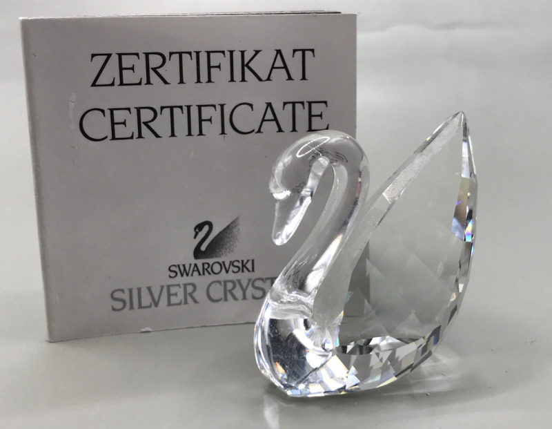 Swarovski Crystal Swan 1.5 inches tall