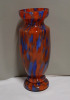 Antique Bohemian Spatter Glass Vase Vase Circa 1910 8.25" - 2