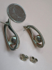925 Sterling Silver Amber Pierced Earrings - 3