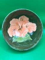 Moorcroft Coral Hibiscus Bowl 4.5 inch wide