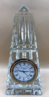 Waterford Crystal Clock made in Ireland 6 inches tall