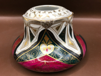 Antique Art Nouveau Alhambra Hand Painted Hair Receiver Vienna Austria 5 inch wide