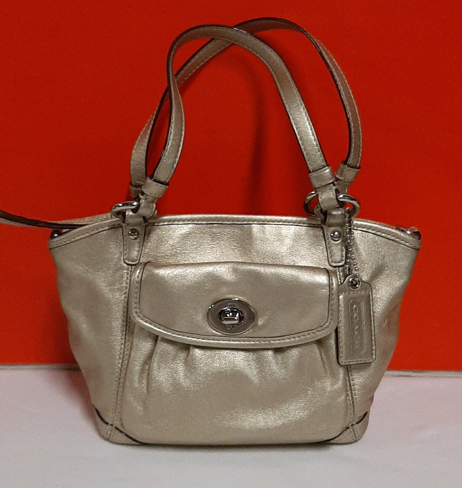 Coach Gold Leather Bag