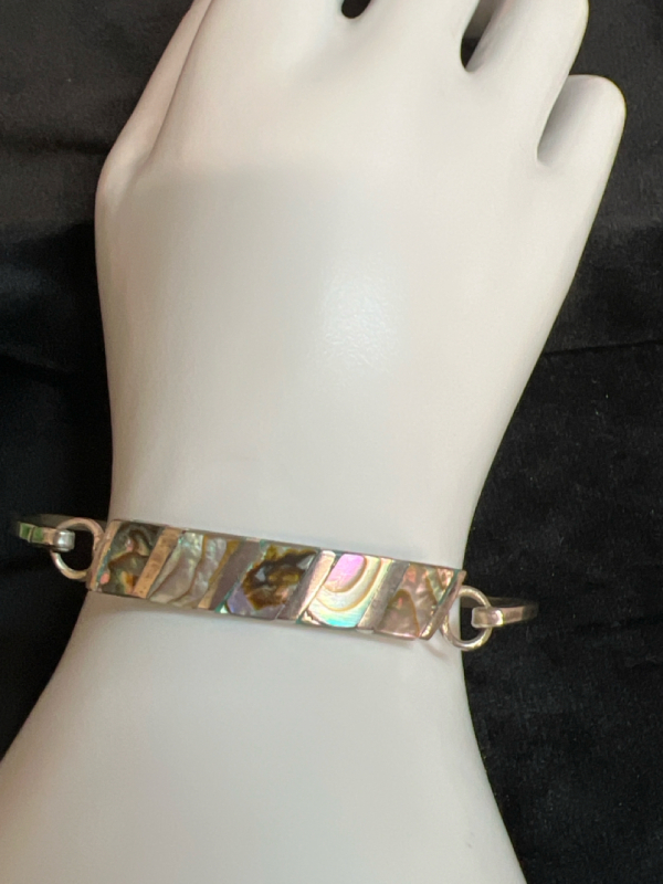 925 Sterling Silver Abalone Bracelet
