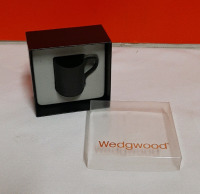 Vintage Wedgwood Black Basalt Mini Tankard 1.5" high