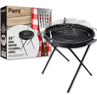 Pami 18&rdquo; BBQ Eound Standing Grill