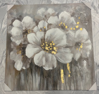 Beautiful Wall Art Flower on Canvas 36&rdquo; x 36&rdquo;