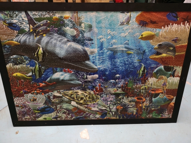 Large Framed Colourful Under The Sea Puzzle - 51.25" by 35"