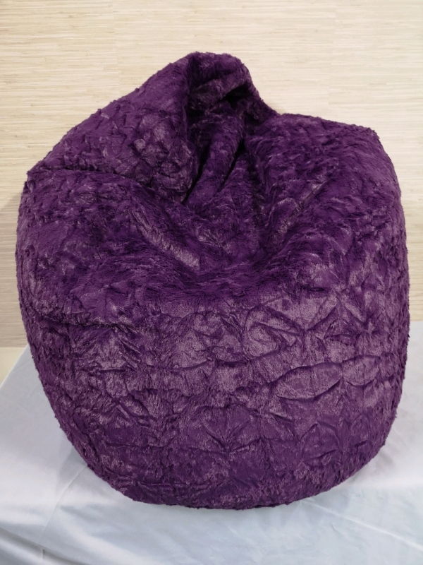 Gouchee Purple Fluffy XL Bean Bag Chair