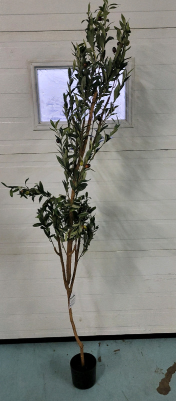 New - Kazeila Artificial Olive Tree 6ft Tall Faux Silk Plant for Home Office Decor Indoor