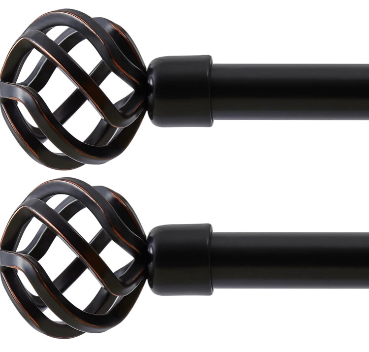 New Oneach 2 Pack 28''-48'' Adjustable Curtain Rod