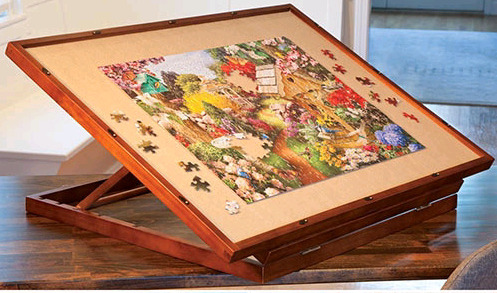 New - Bit & Pieces Deluxe Swivel Puzzle Easel . Folds down to a compact 35-1/2"x 26-3/8"x4"