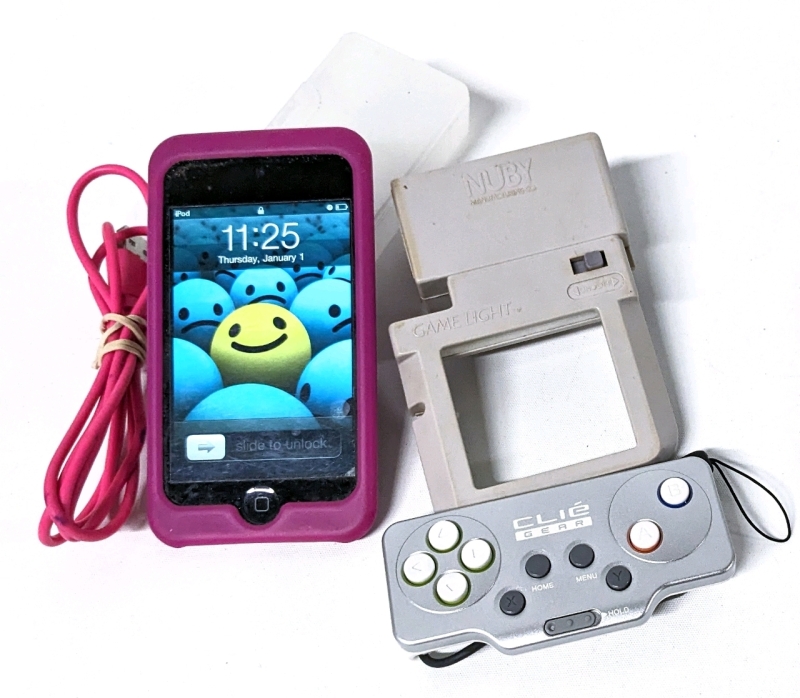 4th Gen iPod Touch (Working), Sony Clie Gear Controller and 3rd Party Gameboy Light