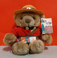 New with Tags Bear Dressed as a Mountie Comes with a Keychain