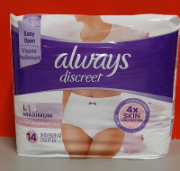 New Always Discreet Size Large