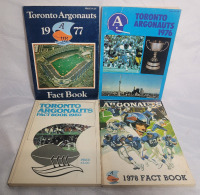Vintage 1976 - 1980 Toronto Argonauts Media Guide & Fact Books , Four (4) Books