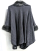 New Warm Shawl with Fuzzy Cuffs and Collar (One Size Fits Most) - 3