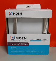 New Moen Hensley Towel Ring 6in Brushed Nickel