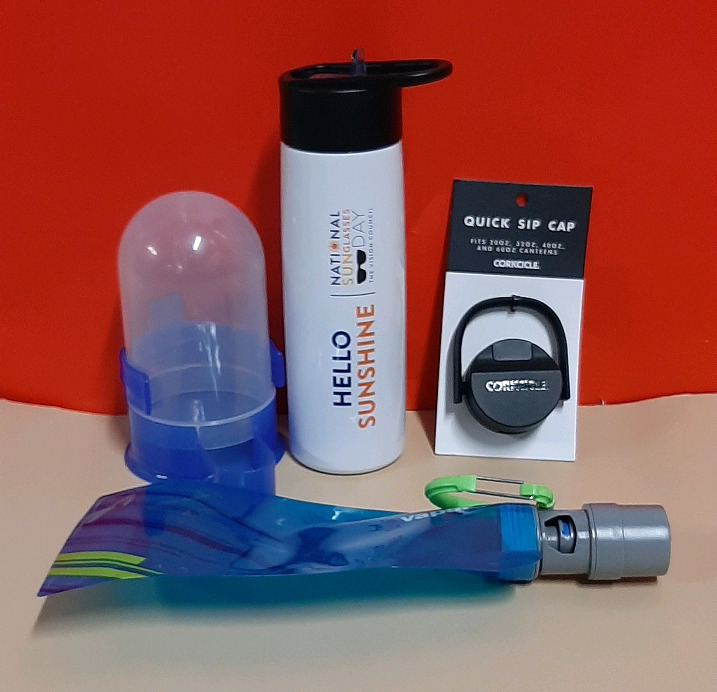New Hello Sunshine Water Bottle Easy Lick Bottle Quick Sip Cap Traveling Water Dish