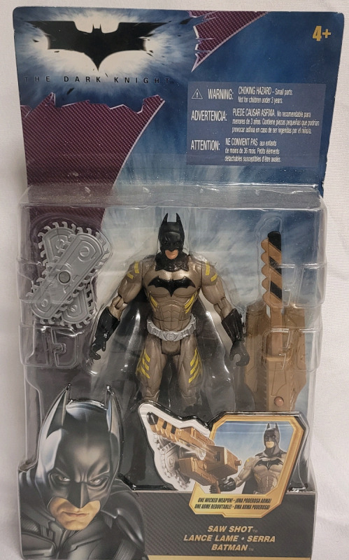 2009 The Dark Knight SAW-SHOT Batman 5" Action Figure in Package