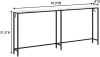 New - Leomonio 70" Hallway / Sofa Table-Narrow Long Console Table Behind Couch - 3