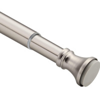 Amazer Spring Tension Shower Curtain Rod , 54 - 90 inches , nickel