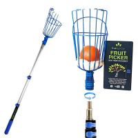 Eversprout Fruit Picker basket plus up to 12 ft Extension Pole