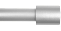 AUGOSTA Heavy Duty Curtain Rods for Windows 66 to 120 Inch, Modern Design M2, Silver