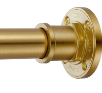 New BRIOFOX Industrial Shower Curtain Rod - 2-in-1 Design Tension Curtain Rod 27&rdquo;-43&rdquo;