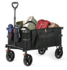 New - Navatiee Collapsible Folding Wagon, Heavy Duty Utility Beach Wagon Cart