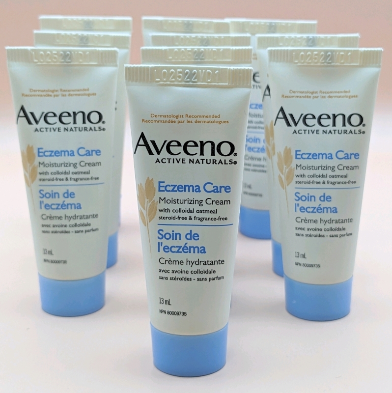 10 New Travel-Size AVEENO Eczema Care Moisturizing Cream (13ml each)