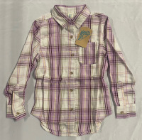 NEW There Abouts Lavender Plaid Shirt kids Size XS 6/6X