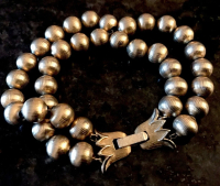 Vintage Crown Trifari signed <br/>Double Strand Bracelet