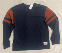 NEW GAP KIDS long sleeve navy blue shirt with stripes size L (10)