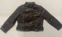 Stylish Brown Faux Leather Womens Jacket