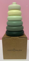 NEW COCO VILLAGE Set of 6 Silicone Stackable Rings for children 6M+