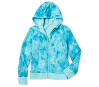 New XERSION Little & Big Girls Tie-Dye Zip-Front Hoodie (Size XXS 4/5)