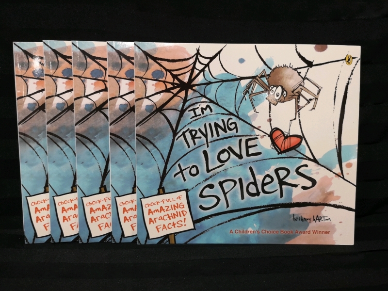 5 New Copies of " I'm Trying to Love Spiders" Kids Books.
