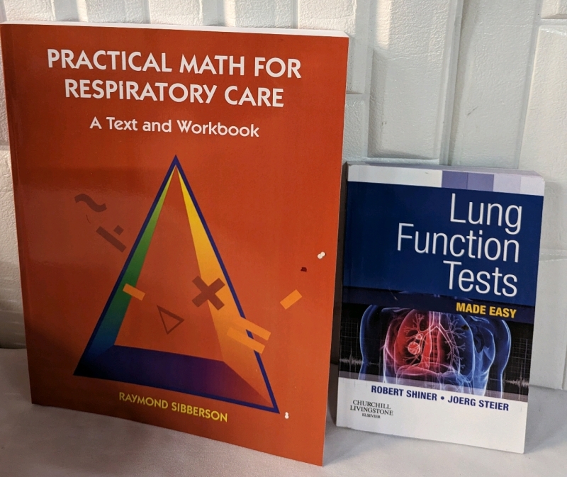 2 Respiratory Care Books including "Lung Function Tests Made Easy"