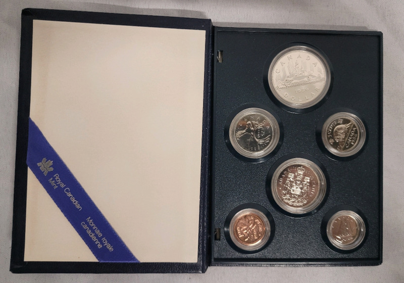 1986 Canadian Uncirculated Coin Set in Case