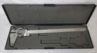 12" Dial Caliper in Case , Stainless Steel, Black Face, 0-12" Range