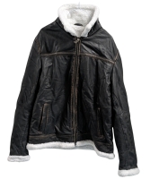 New Faux Leather / Faux Shearling Jacket (Size 52)