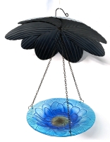 Angelo Decor Flower Glass Bird Feeder